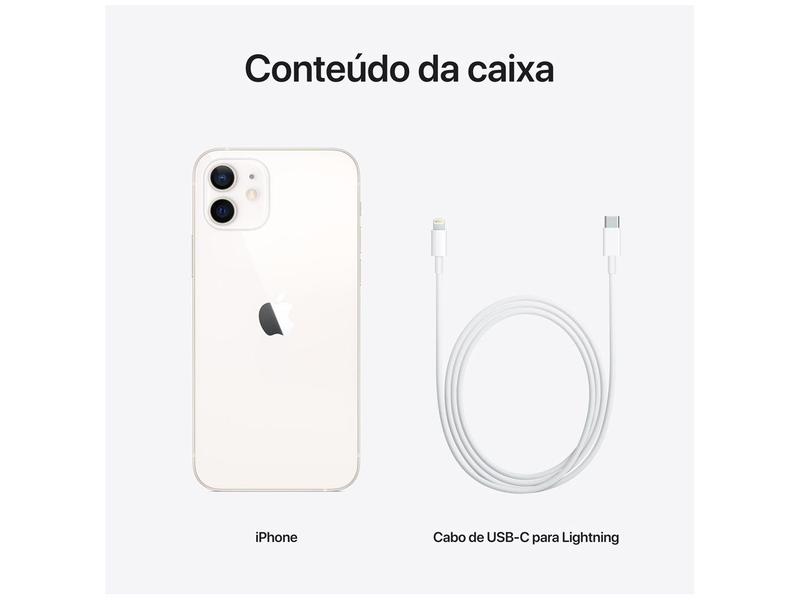 iPhone 12 Apple 64GB Branco 6,1” Câm. Dupla 12MP - iOS - iPhone 12